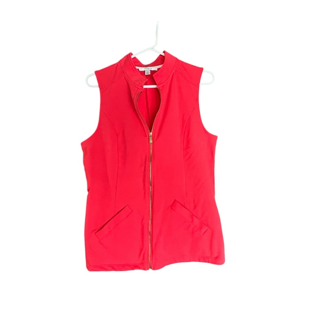 Liz Claiborne salmon/pink full zip vest, small